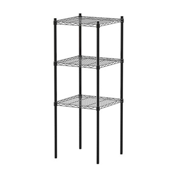 【dayneeds】輕型 45x45x120公分三層烤黑波浪架
