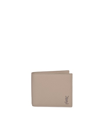 Saint Laurent Tiny Cassandre East/west Beige Wallet