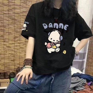 【台灣现貨】100%純棉 T恤女 多巴胺洋氣上衣 短袖上衣 夏季上衣 短袖T恤女 圓領上衣 美式上衣 韓版上衣 女生上衣