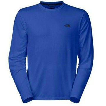 [ THE NORTH FACE ] 男 LOGO長袖快排圓領衫 潛水藍 / 優惠價$899 / A9HRN6Q