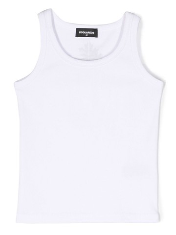 Dsquared2 Kids - logo-print tank top - kids - Cotton/Elastane - 12 yrs - White