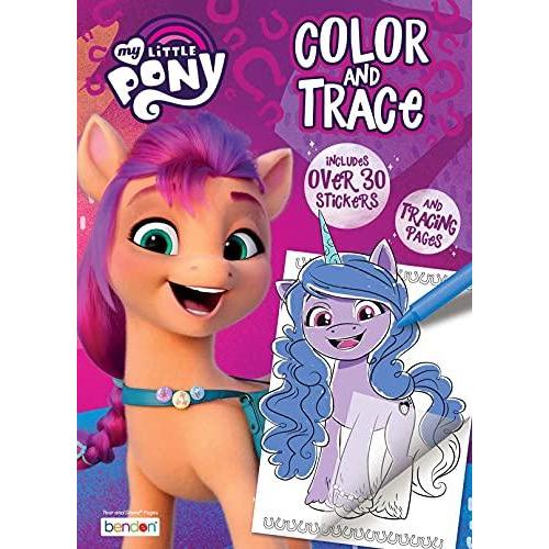 マイリトルポニー My Little Pony 48 Page Color and Trace Coloring Book with Tracin