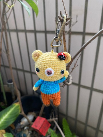 瓢蟲奶油小熊 吊飾 鑰匙圈