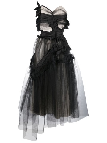 Maison Margiela - Décortiqué corset-style tulle dress - women - Polyamide/Silk/Silk/Polyester - 36 - Black