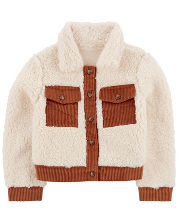 Kid Boxy Fit Sherpa Jacket