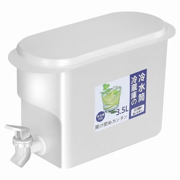 AHOYE 日本按壓式冷水桶  1個  3.5L  白色