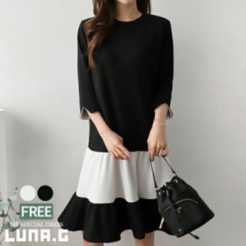 きれいめ ワンピース 春 ボーダー 七分袖 ひざ丈 レディース 韓国 ファッション 裾フレア マーメイドライン ワッフル生地 入学式 ママス 通販 Lineポイント最大1 0 Get Lineショッピング