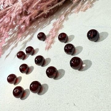 💕 𝓒. 𝓣 晶寶💕紅石榴石 石榴石 水晶 圓珠 單珠 散珠 diy 設計 有孔洞