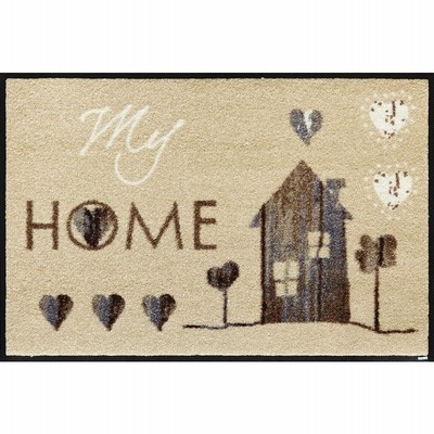 玄関マット屋内屋外兼用 wash dry ウォッシュアンドドライ My Home 50x75cm