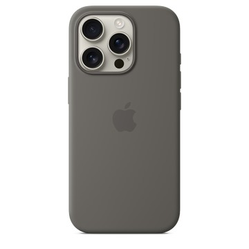 Apple iPhone 16 Pro MagSafe 矽膠保護殼 – 灰石色