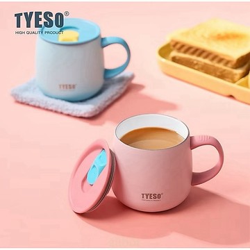 森senの舖★ 泰碩馬克杯 TYESO 355ml馬克杯 不銹鋼咖啡杯 陶瓷咖啡杯 不銹鋼陶瓷咖啡杯 陶瓷馬克杯 大肚杯