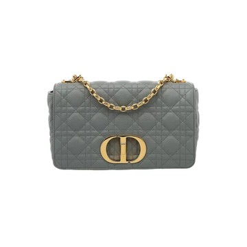 DIOR CARO 藤格紋翻蓋包鏈條包 / M9242UWHC