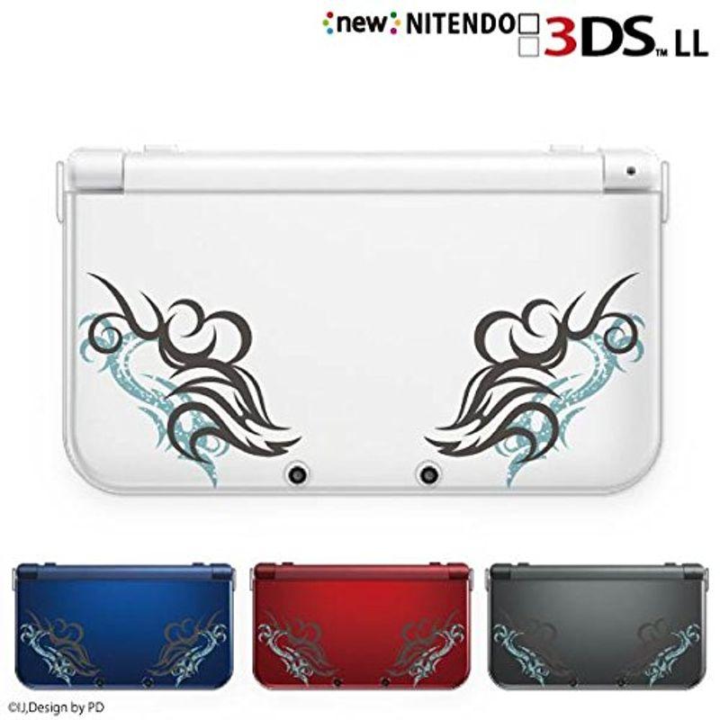 new Nintendo 3DS LL 対応 カバー ケース ハード トライバル1 グレー