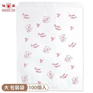 大 包裝袋 佳果包裝紙袋 環保包裝紙袋 /一包100個入(促150) 910 白底帶花 花紙袋 31cm x 21cm -文【APP滿額下單4%點數(單一帳號最高1000點)】7/31止