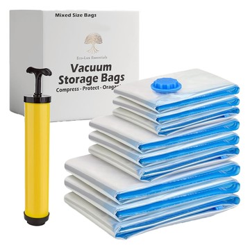 TAILI 太力 全系列真空壓縮袋 加厚款  特大立體(100 x 80 x 38cm) + 中號立體(70 x 50 x 30cm) + 大手卷(60 x 40cm)  8個裝  1組