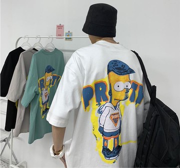 FINDSENSE X  韓國 男女短袖 寬鬆短袖上衣薄款個性 短袖夏季 寬鬆透氣T恤