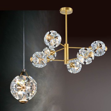 LED 時尚水晶吊燈、半吸頂燈  38-81511、81512