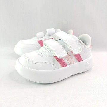 adidas JS3676 Breaknet 3.0 小童 運動鞋 幼童鞋 魔鬼氈 白/粉紅【iSport愛運動】