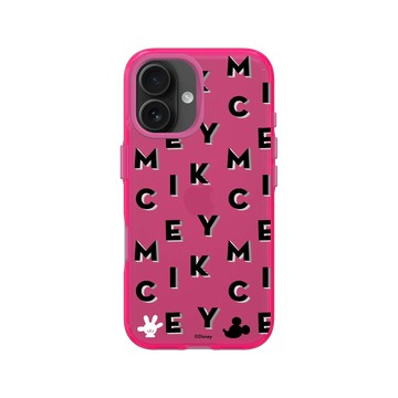iPhone 16 Clear 粉漾桃 - 迪士尼-米奇 Mickey - 黑標款-MICKEY