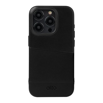 Metro 插卡式皮革手機殼 - 渡鴉黑（iPhone 15 系列）