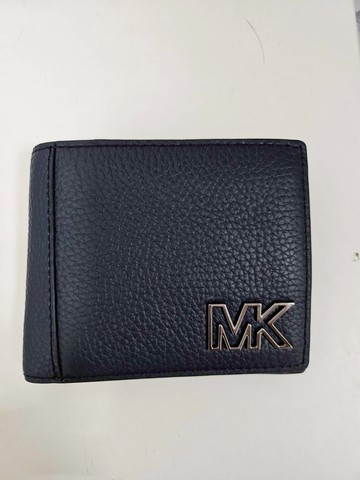 Mk Michael kors 新款 立體logo零錢袋男短夾 （深藍）