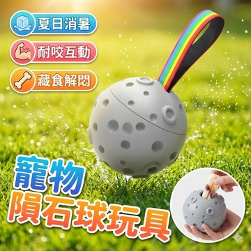 【台灣出貨】寵物隕石球玩具｜可加冰塊拋接球｜寵物訓練玩具｜狗狗紓壓咬咬球｜冰格互動玩具