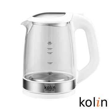 【Kolin歌林】2L玻璃快煮壺(KPK-LN213G)｜ 電茶壺 泡茶壺 花茶壺 壺蓋內襯不鏽鋼