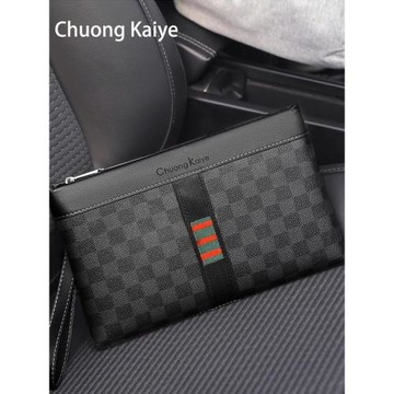 真皮男士手拿包高端信封包男款手包2024新款手抓包商務錢包休閑潮