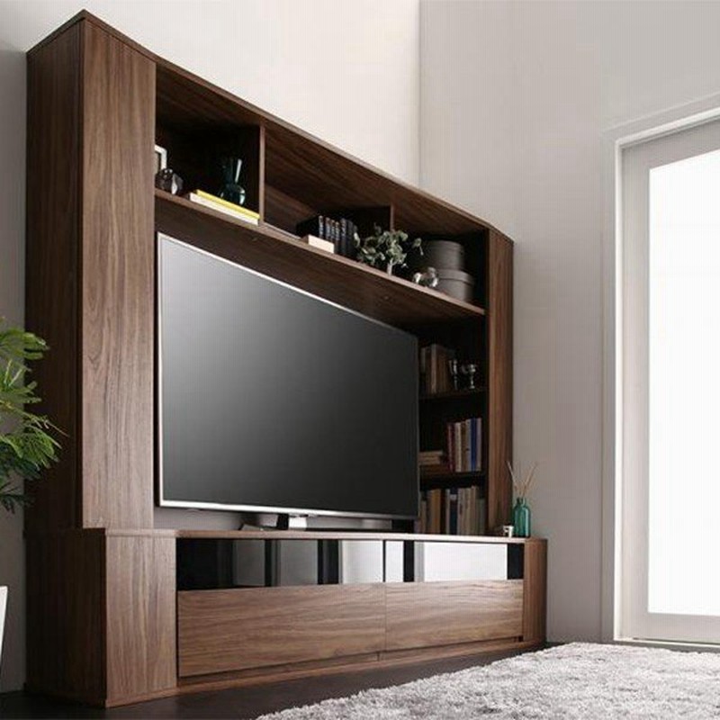 テレビ台 ハイタイプ コーナー おしゃれ 北欧 モダン テレビボード 収納 ブラウン Marcial マーシャル 幅180 大容量 収納 55型 55インチ 人気 高級感 通販 Lineポイント最大0 5 Get Lineショッピング