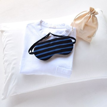 【日本眼罩】Casual Stripe|藍色|有附收納袋|免費禮品包裝