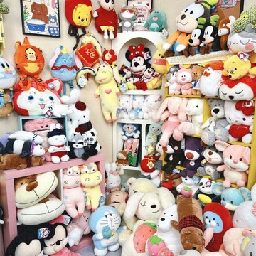 精品多尺寸公仔地推套圈活動禮品婚慶拋灑玩偶毛絨玩具背包