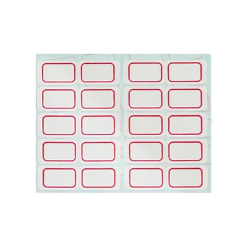 華麗牌 自黏性標籤 紅框 WL-1037 50 x 15mm  紅框 紅色 + 白色  3000張  1盒