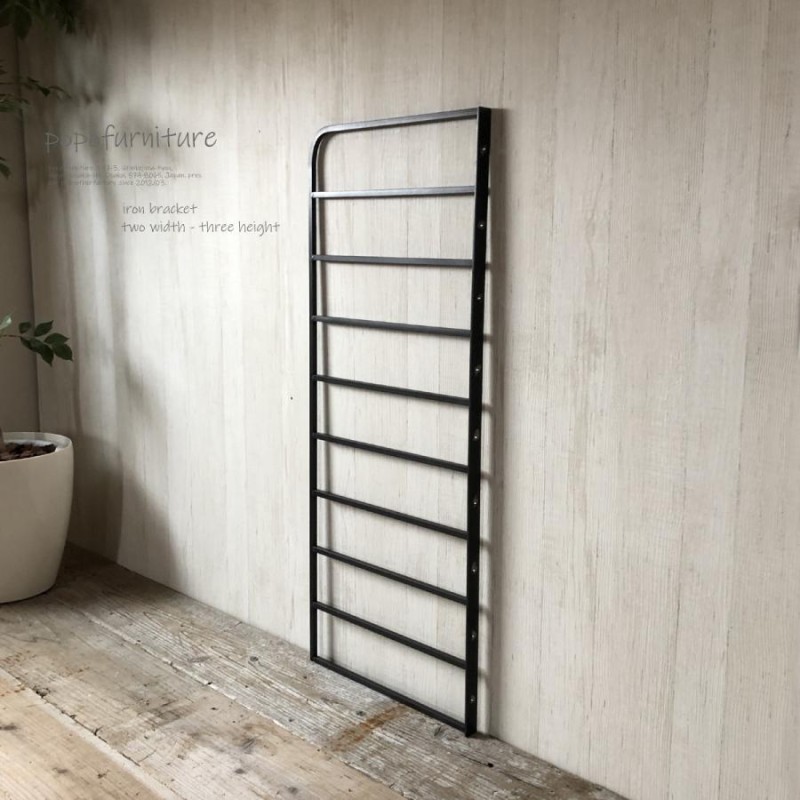 全6サイズ アイアン 棚受け 金具 ラック DIY スクエア