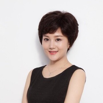 整頂假髮真髮短假髮-微捲斜瀏海熟齡自然女假髮2色73uu1【獨家進口】【米蘭精品】