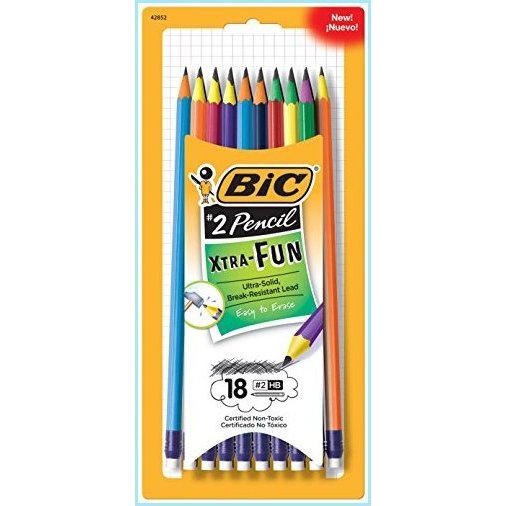 新品BIC Xtra-Fun Graphite Pencil, HB, 18-Count