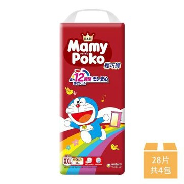 【滿意寶寶】哆啦A夢輕巧褲 日本境內版 XXL號 26片*4包/箱