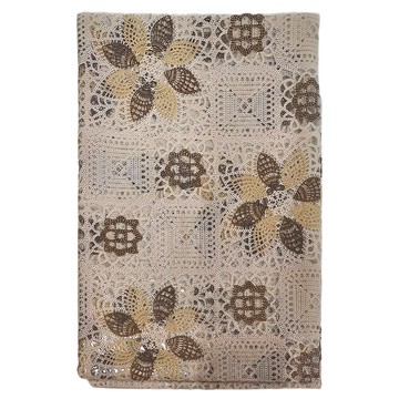 法式立體壓紋桌巾  180 x 137cm  窗花  1條