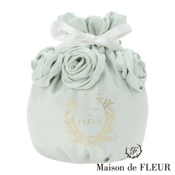 Maison de FLEUR 2024復活節系列立體玫瑰花抽繩束口收納包(8A41FSJ0800)