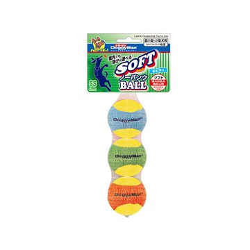 犬用耐咬軟式球型玩具- SS (3入)