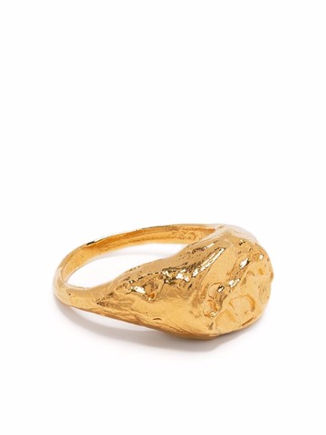 Alighieri - Taurus signet ring - women - 24kt Gold Plated Brass - P