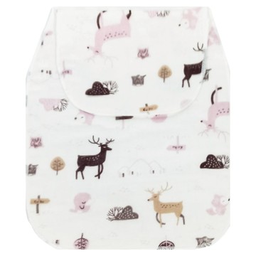 KU.KU Duckbill 酷咕鴨 北歐迷境森林墊背吸汗巾 100%純棉吸汗巾 柔軟透氣  粉彩森林  1件