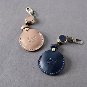 【拉瑪皮革】【免費刻字】Band大樓磁扣套 磁扣套 感應卡套 伸縮磁扣套 磁扣 門禁卡-經典圓  #生日禮物