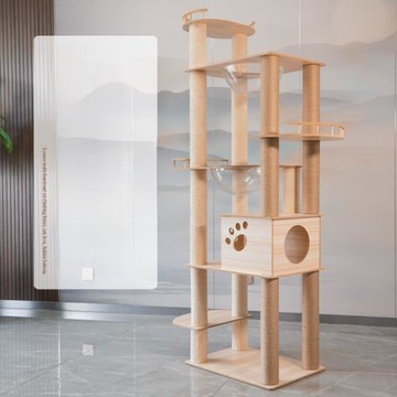 豪華貓別墅貓抓板貓跳臺貓樹貓爬架太空艙貓窩飾品貓咪用品貓抓柱