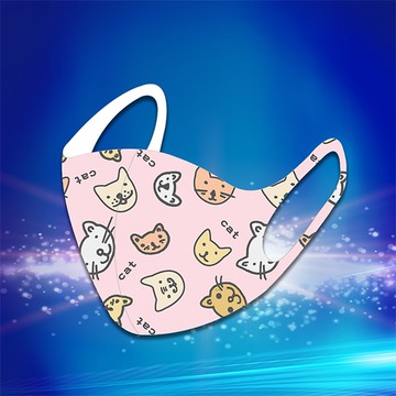 萌萌喵喵遠紅外線3D防護口罩(戀愛粉 童5~10歲)
