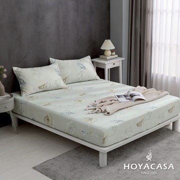 HOYACASA 60支天絲枕套床包組｜萍葉芝芯｜(雙人/加大/特大)