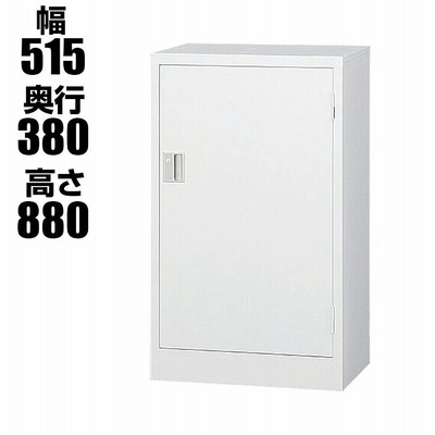 スチール書庫 片開き書庫 鍵付き ホワイトグレー 幅515×奥行380×高さ880mm 国産 完成品 TS-17H