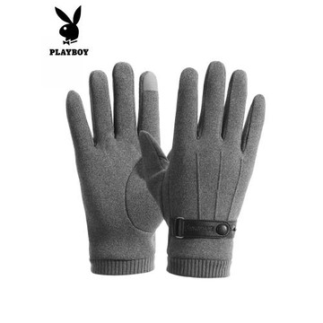 花花公子加絨加厚防寒摩托車手套
