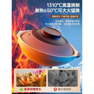 老式土砂鍋燉鍋家用燃氣灶專用煲仔飯沙鍋耐高溫商用小陶瓷鍋煲湯
