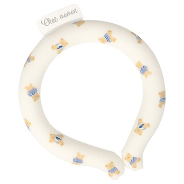 akachan honpo - 涼感頸圈-小熊-象牙白色 (脖圍約 25~28cm)