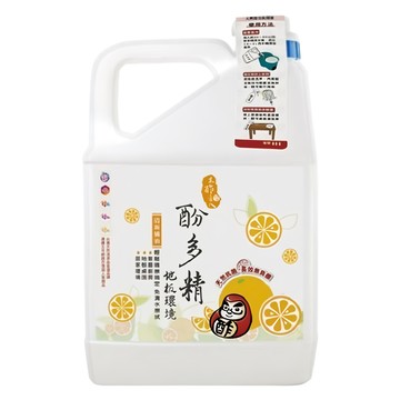 木酢達人 酚多精除臭抗菌液 清新橘油 4.9L 天然除臭抗菌清潔劑  1桶